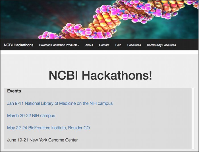 NCBI Hackathons Homepage